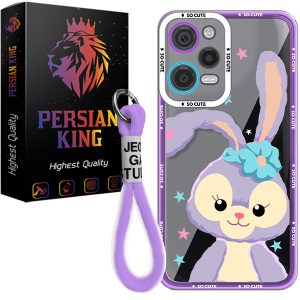 کاور پرشین کینگ مدل RBT22 مناسب برای گوشی موبایل شیائومی Redmi Note 12 Pro 5G / Poco X5 Pro 5G به همراه بند آویز