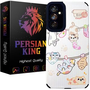 کاور پرشین کینگ مدل گربه و جوراب مناسب برای گوشی موبایل سامسونگ Galaxy A34 5G