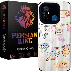 کاور پرشین کینگ مدل گربه و جوراب مناسب برای گوشی موبایل شیائومی Redmi 12C / Poco C55