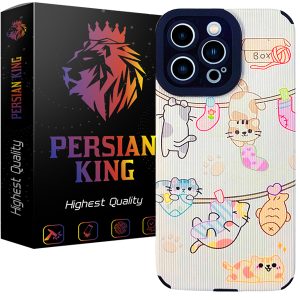 کاور پرشین کینگ مدل گربه و جوراب مناسب برای گوشی موبایل اپل IPhone 14 pro Max