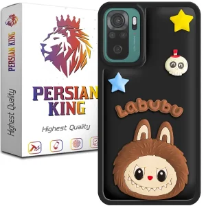 کاور گوشی پرشین کینگ مدل Labubu-Blk برای گوشی شیائومی Redmi Note 10 4G / Note 10S
