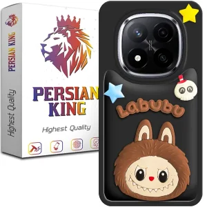 کاور گوشی پرشین کینگ مدل Labubu-Blk برای گوشی شیائومی Redmi Note 14 Pro 4G