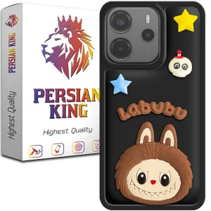 کاور گوشی پرشین کینگ مدل Labubu-Blk برای گوشی شیائومی Redmi Note 14 4G