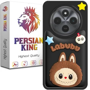 کاور گوشی پرشین کینگ مدل Labubu-Blk برای گوشی شیائومی Redmi 14C/ Poco C75